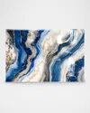 The Oliver Gal Artist Co. Melting Blue Agate Gallery-wrapped Giclee In Blue
