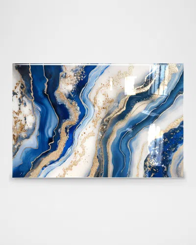 The Oliver Gal Artist Co. Melting Blue Agate Gallery-wrapped Giclee