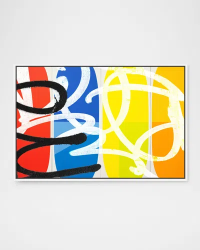 The Oliver Gal Artist Co. Mondrian Graffiti Framed Giclee In Multi