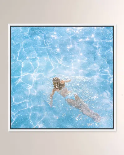 The Oliver Gal Artist Co. Pool Day Painting Hand-embellished Giclee