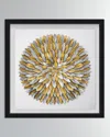 The Oliver Gal Artist Co. Silver And Gold Feather Circle, 32" In Gold