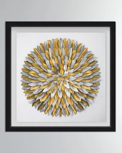 The Oliver Gal Artist Co. Silver And Gold Feather Circle, 42"