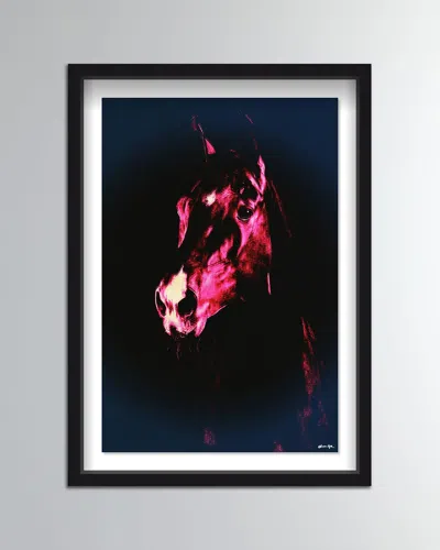 The Oliver Gal Artist Co. Stallion In Neon Giclee By Carson Kressley In Pink