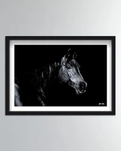 The Oliver Gal Artist Co. Stallion Stare Giclee On Paper In Black
