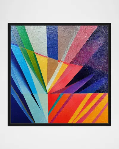 The Oliver Gal Artist Co. Tied Geos Framed Giclee In Multi