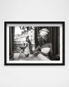 The Oliver Gal Artist Co. Tropical Bath Noir Framed Wall Art Print In Black