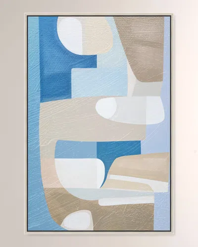 The Oliver Gal Artist Co. Zenith Blue Ii Framed Giclee On Canvas