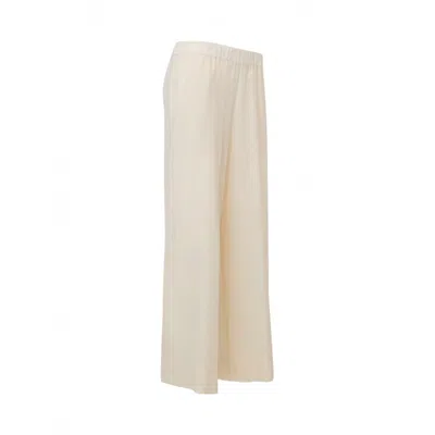 The One Cream Satin Oilivia Pants In Neutral