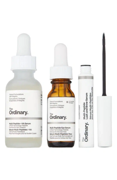 The Ordinary The Power Of Peptides Set (limitd Edition) $57 Value In White