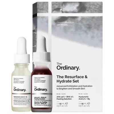 The Ordinary The Resurface & Hydrate Set With Hyaluronic Acid + Aha In White