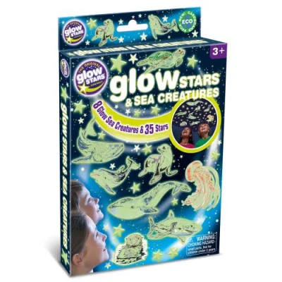 The Original Glow Stars Company Glow Stars & Sea Creatures Eco, Glow Wall Décor In Multi
