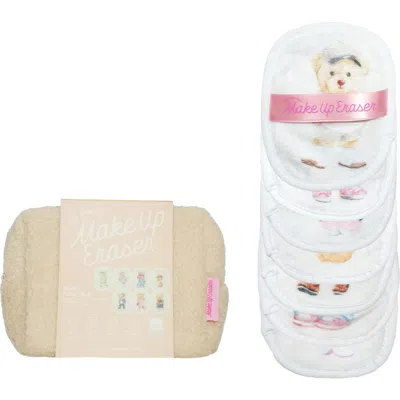 The Original Makeup Eraser Teddy 7-day Makeup Eraser Set With Laundry Bag In Transparent