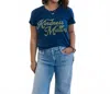 The Original Retro Brand Kindness Matters Short Sleeve Tee In Vintage Navy In Blue