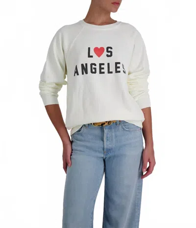 The Original Retro Brand Los Angeles Vintage French Terry Sweatshirt In Antique White