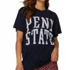 The Original Retro Brand Retro Penn State Boyfriend Tee In Black