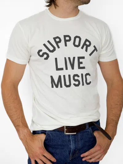 The Original Retro Brand Support Live Music Short Sleeve Tee In Antique White