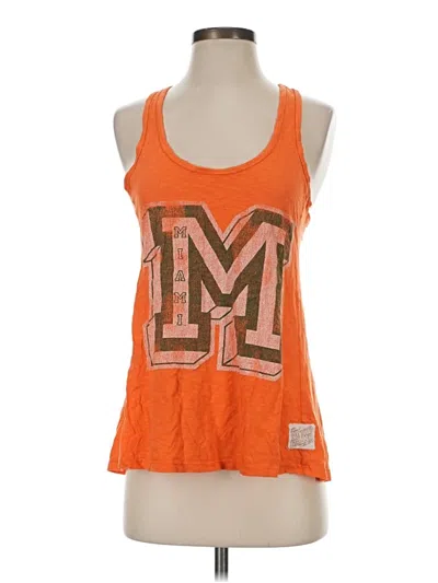 Pre-owned The Original Retro Brand Tank Top Orange Halter Neckline Tops