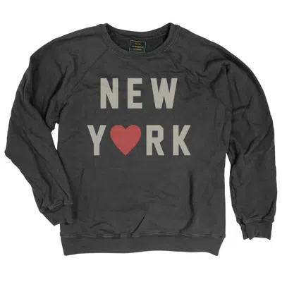 The Original Retro Brand Women's New York French Terry Sweatshirt In Vintage Black