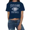 The Original Retro Brand Women's State Champs Relaxed Fit Tee In Navy