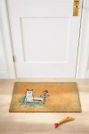 The Original Tinned Fish Candle By Tinned Candle The Original Tinned Fish Candle Cat Printed Coir Doormat In Mint