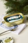 The Original Tinned Fish Candle By Tinned Candle The Original Tinned Fish Candle Woody Juniper & Fir Aluminum Candle In Gold