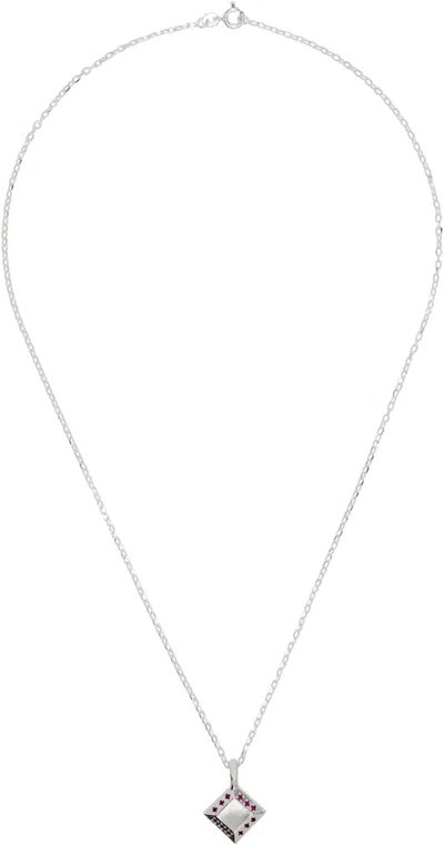 The Ouze Diamond Ruby Facet Necklace