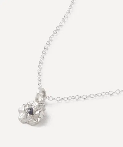 The Ouze Mens Crushed Sapphire Necklace In Silver | ModeSens