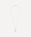 The Ouze Mens Sterling Silver Lace Pendant Necklace