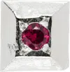The Ouze Ssense Exclusive Mini Cut Square Ruby Stud Single Earring