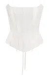 The Own Studio Exclusive Exclusive Duchesse Satin Strapless Corset In Ivory