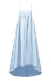 The Own Studio Exclusive Exclusive Empire Waist Mikado Gown In Blue