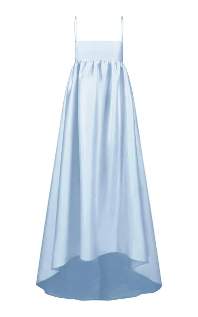 The Own Studio Exclusive Exclusive Empire Waist Mikado Gown In Blue