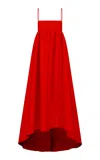 The Own Studio Exclusive Exclusive Empire Waist Mikado Gown In Red