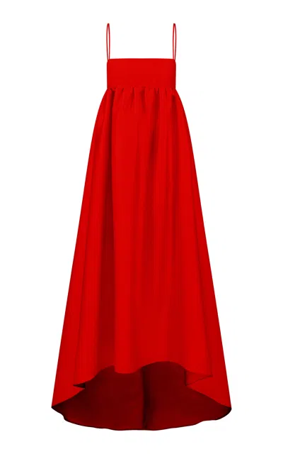 The Own Studio Exclusive Exclusive Empire Waist Mikado Gown In Red