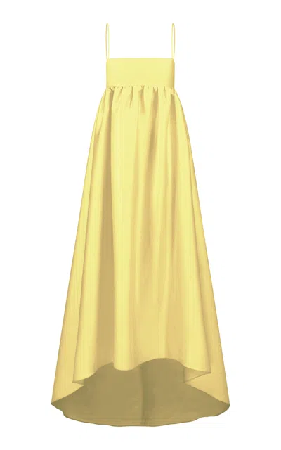 The Own Studio Exclusive Exclusive Empire Waist Mikado Gown In Yellow