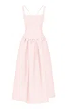 The Own Studio Exclusive Exclusive Mikado Drop Waist Dress In Pink
