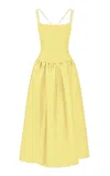 The Own Studio Exclusive Exclusive Mikado Drop Waist Dress In Yellow