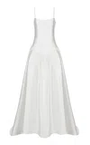 The Own Studio Exclusive Exclusive Mikado Drop Waist Gown In Ivory