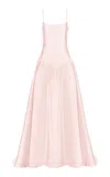 The Own Studio Exclusive Exclusive Mikado Drop Waist Gown In Pink