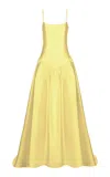 The Own Studio Exclusive Exclusive Mikado Drop Waist Gown In Yellow