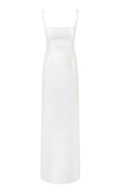The Own Studio Exclusive Exclusive Silk Mikado Gown In Ivory