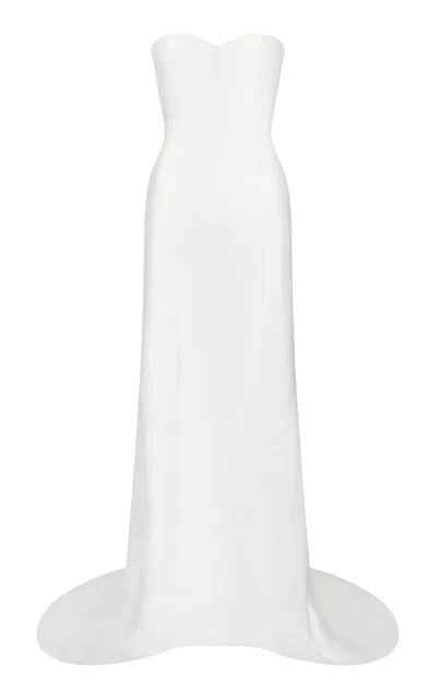 The Own Studio Exclusive Exclusive Strapless Silk Mikado Gown In Ivory