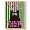 The Paper Tail Bathroom Cat - Art Print - Medium In Multi