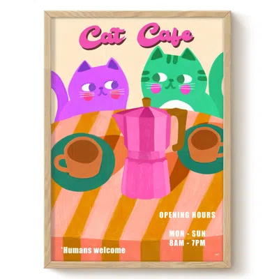 The Paper Tail Cat Café - Art Print - Large