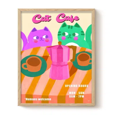 THE PAPER TAIL CAT CAFE - ART PRINT - LARGE