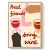The Paper Tail Friends Bring Wine - Cat Art Print - Medium