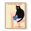 The Paper Tail If Cats Could Listen - Art Print - Large In Multi