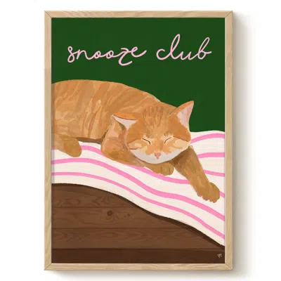 The Paper Tail Snooze Club - Cat Art Print - Large