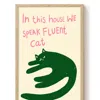 The Paper Tail Speaking Cat - Art Print - Medium