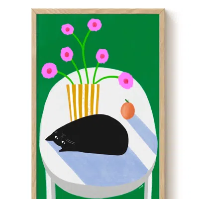 The Paper Tail Table Cat - Art Print - Large